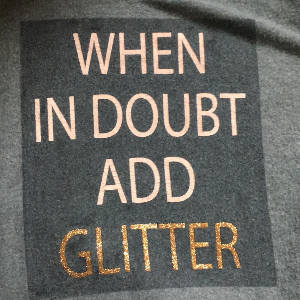Soft Glitter Gray Sweatshirt